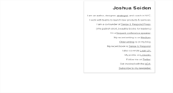 Desktop Screenshot of joshuaseiden.com